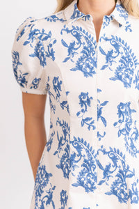 Say No More Blue Paisley Dress