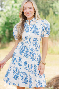 Say No More Blue Paisley Dress