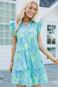 All The Right Things Mint Floral Dress