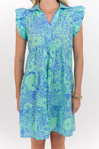 All The Right Things Mint Floral Dress