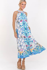 Nothing Like It Blue Floral Midi Dress