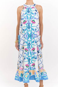 Nothing Like It Blue Floral Midi Dress