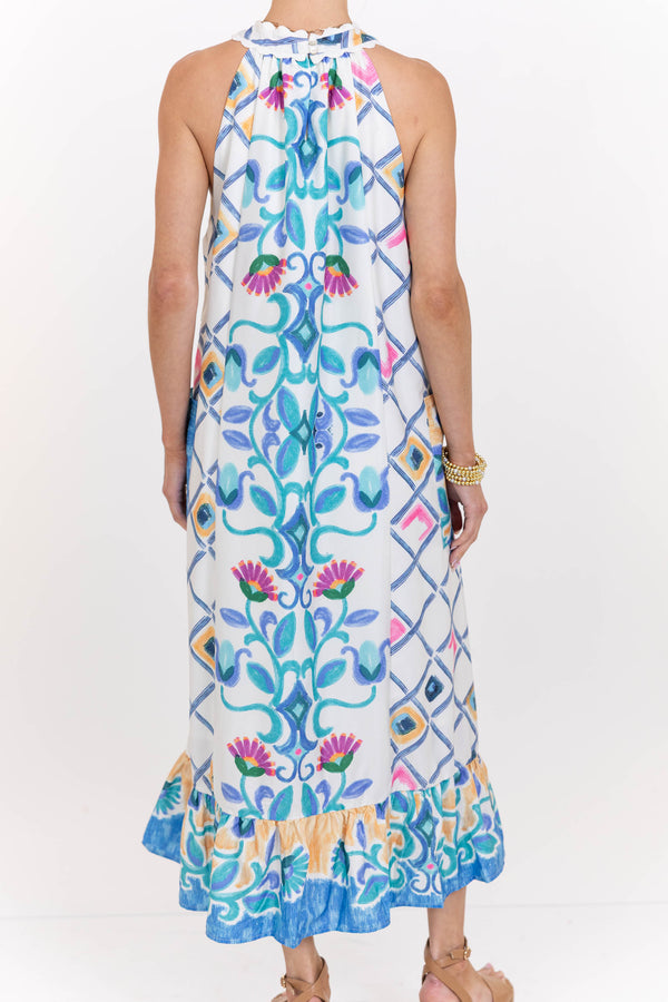 Nothing Like It Blue Floral Midi Dress