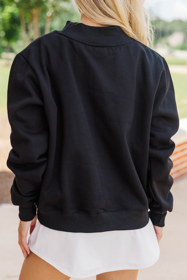 Hype Mode Go Team Patch Black Mock Neck Pullover