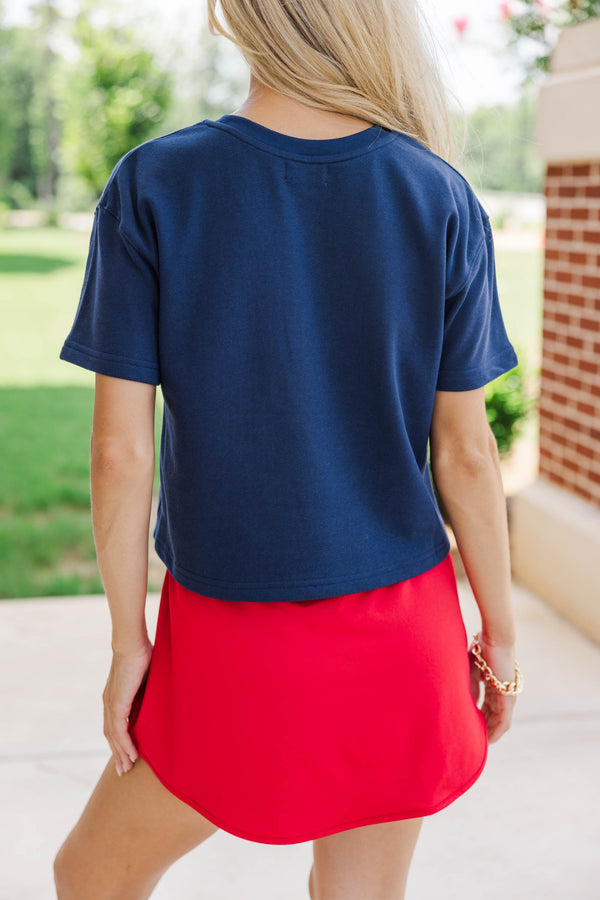 Loyal And Loud Go Team Patch Navy Blue Tee