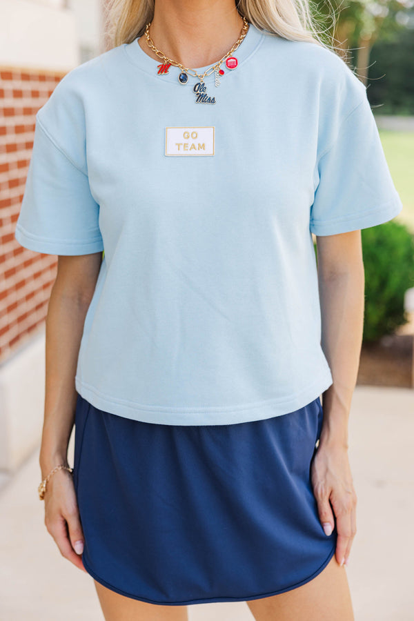 Loyal And Loud Go Team Patch Light Blue Tee