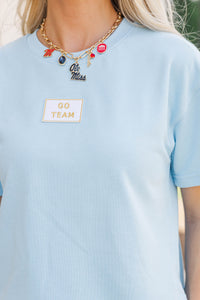 Loyal And Loud Go Team Patch Light Blue Tee