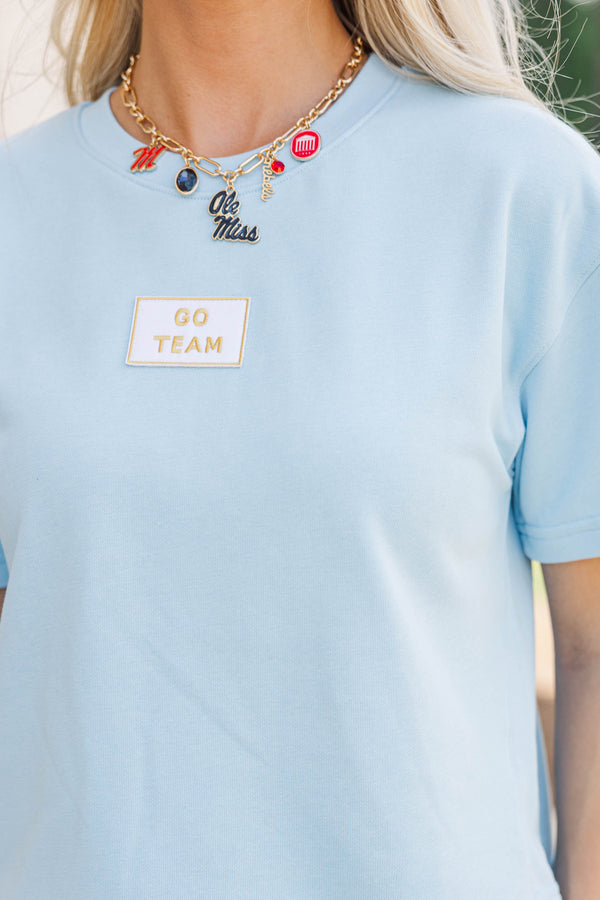 Loyal And Loud Go Team Patch Light Blue Tee