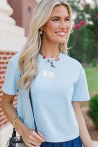 Loyal And Loud Go Team Patch Light Blue Tee