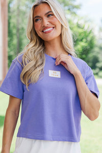 Loyal And Loud Go Team Patch Purple Tee