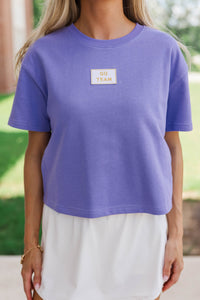 Loyal And Loud Go Team Patch Purple Tee