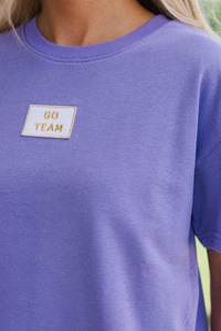 Loyal And Loud Go Team Patch Purple Tee