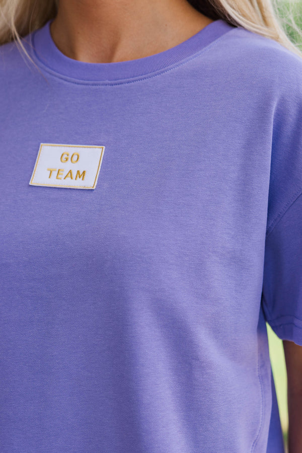 Loyal And Loud Go Team Patch Purple Tee