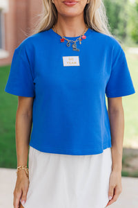 Loyal And Loud Go Team Patch Royal Blue Tee