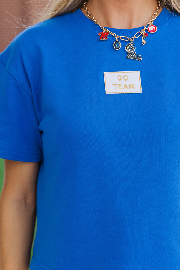 Loyal And Loud Go Team Patch Royal Blue Tee