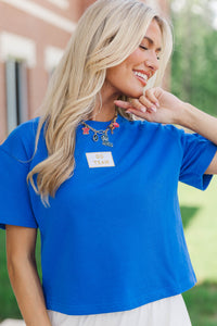 Loyal And Loud Go Team Patch Royal Blue Tee