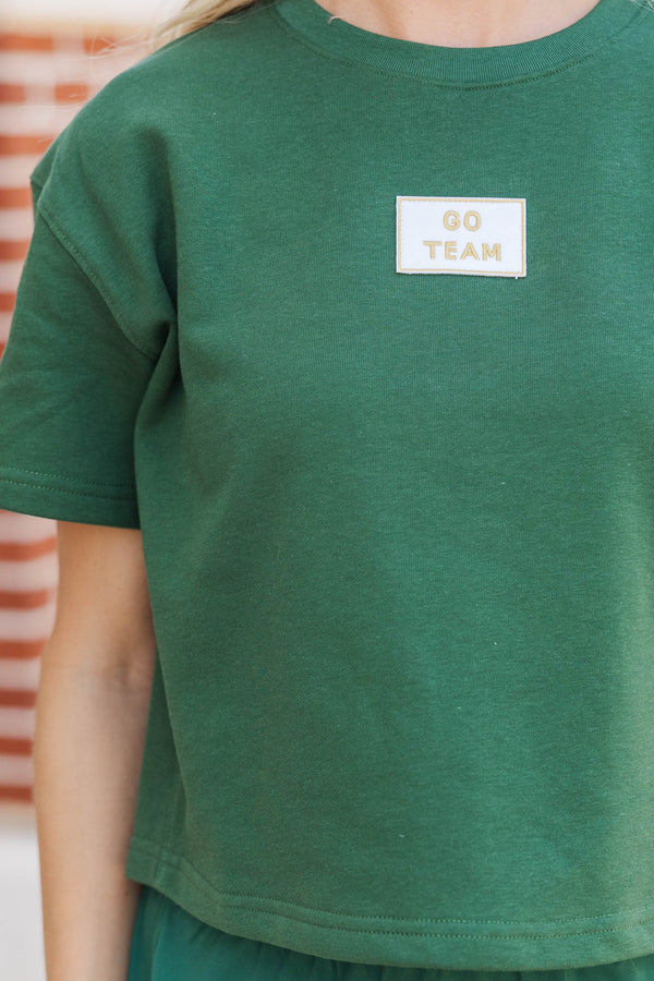 Loyal And Loud Go Team Patch Green Tee