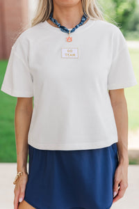 Loyal And Loud Go Team Patch White Tee