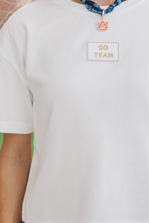 Loyal And Loud Go Team Patch White Tee