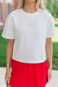 Loyal And Loud Eagle Patch White Tee