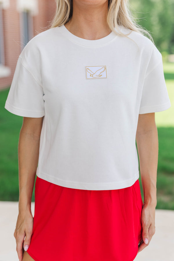 Loyal And Loud Eagle Patch White Tee