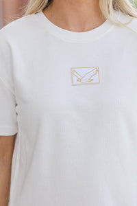 Loyal And Loud Eagle Patch White Tee