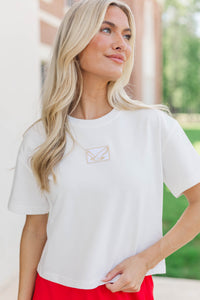 Loyal And Loud Eagle Patch White Tee