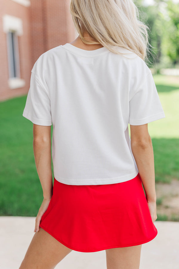 Loyal And Loud Bulldog Patch White Tee
