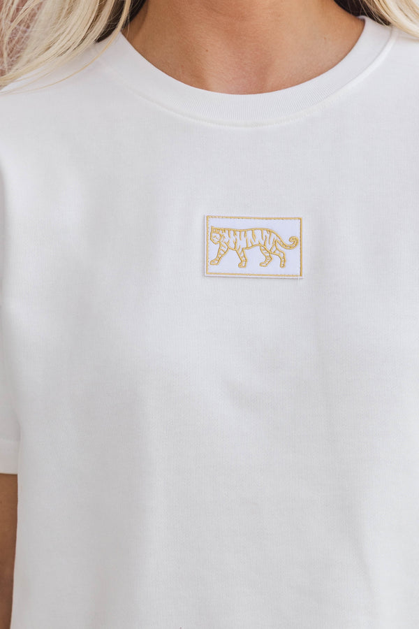 Loyal And Loud Tiger Patch White Tee