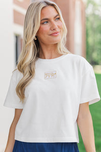 Loyal And Loud Tiger Patch White Tee