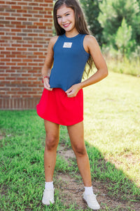 Girls: Bring the Noise Go Team Patch Navy Blue Tank