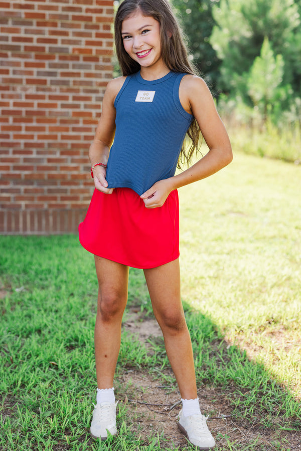 Girls: Bring the Noise Go Team Patch Navy Blue Tank