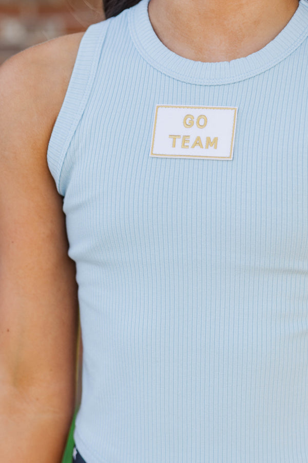 Girls: Bring the Noise Go Team Patch Light Blue Tank