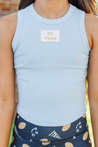 Girls: Bring the Noise Go Team Patch Light Blue Tank