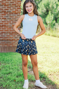 Girls: Bring the Noise Go Team Patch Light Blue Tank