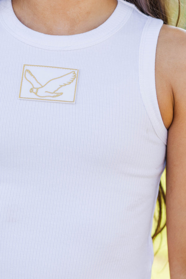Girls: Bring the Noise Eagle Patch White Tank