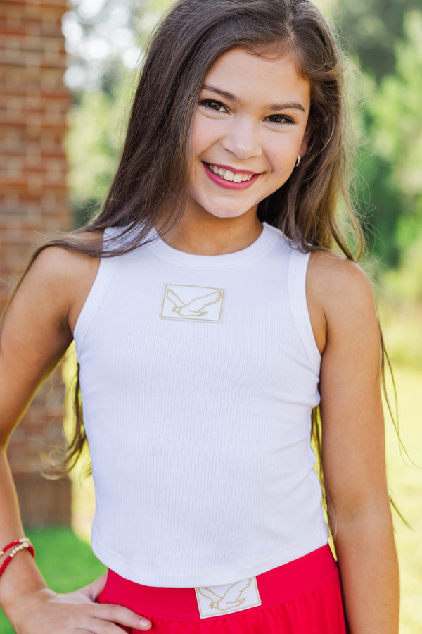 Girls: Bring the Noise Eagle Patch White Tank
