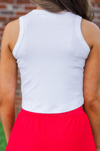 Girls: Bring the Noise Bulldog Patch White Tank