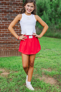 Girls: Bring the Noise Bulldog Patch White Tank