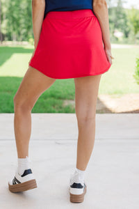 Unstoppable Spirit Eagle Patch Red Athletic Skort