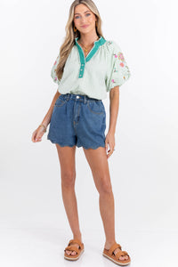 Charmingly Yours Green Blouse