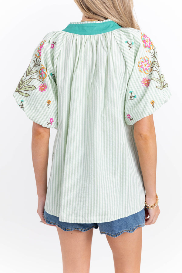 Charmingly Yours Green Blouse