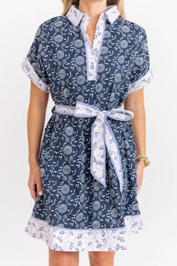 Don’t Miss It Navy Floral Dress