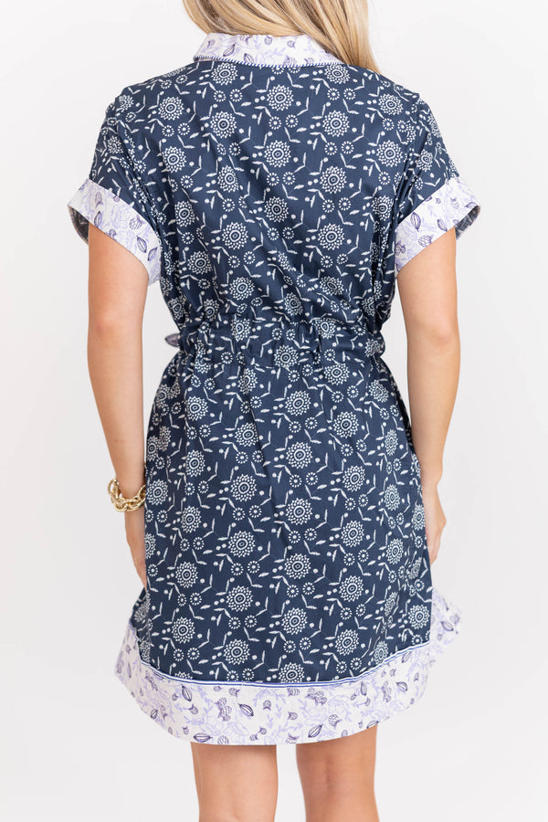 Don’t Miss It Navy Floral Dress