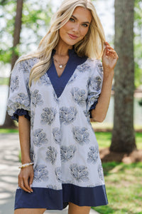 Sweet Style Staple Light Blue Floral Dress