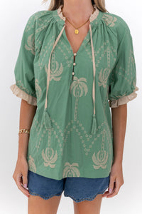 Sweet Sophistication Sage Blouse