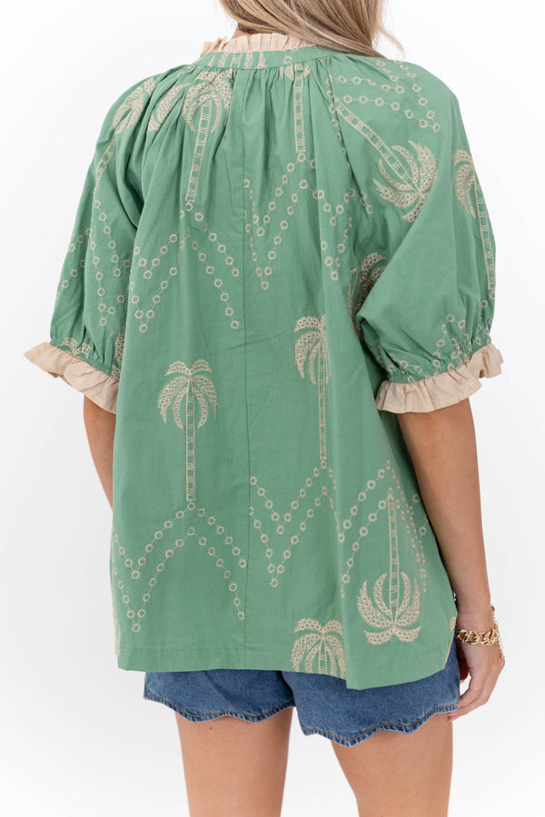 Sweet Sophistication Sage Blouse