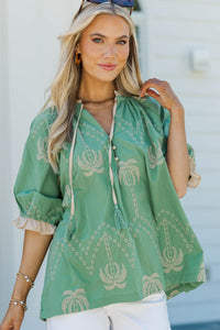 Sweet Sophistication Sage Blouse