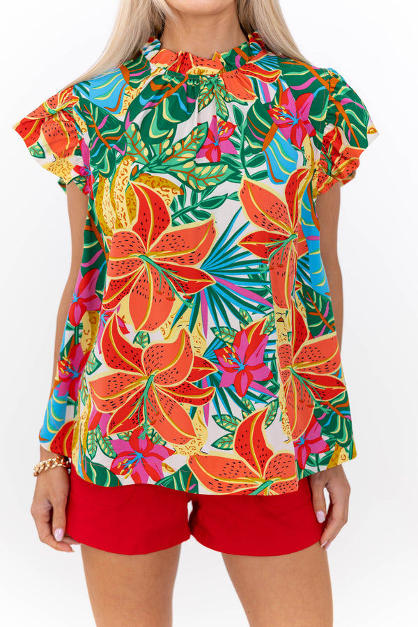 In Every Way Cream Floral Blouse