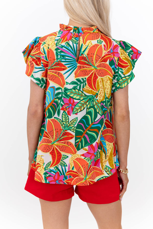 In Every Way Cream Floral Blouse